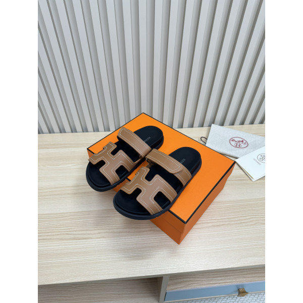 Hermes, Chypre, Men's Sandal, Brown