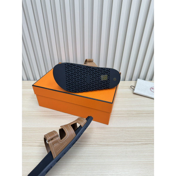 Hermes, Chypre, Men's Sandal, Brown