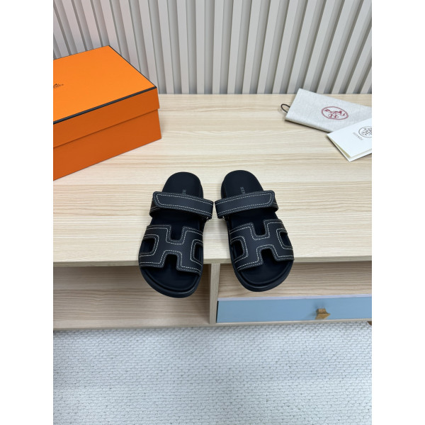 Hermes, Chypre, Men's Sandal, Black