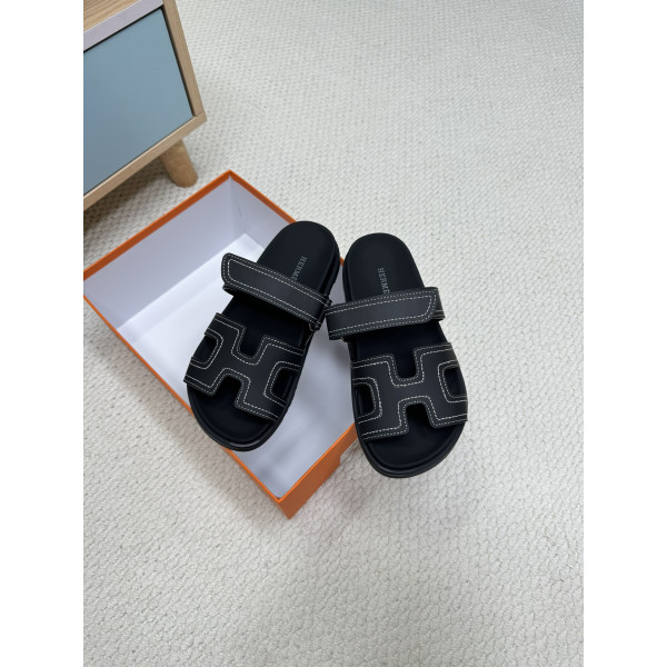 Hermes, Chypre, Men's Sandal, Black