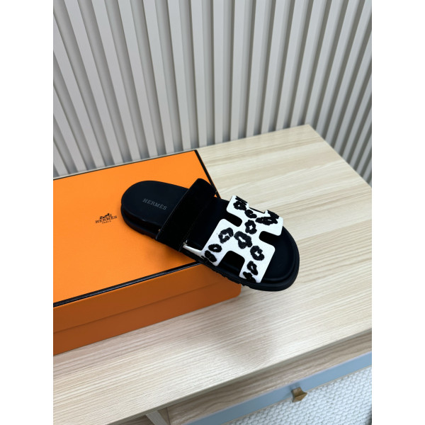 Hermes, Chypre, Men's Sandal, Black