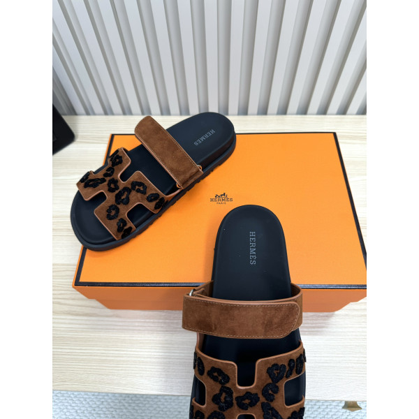 Hermes, Chypre, Men's Sandal, Brown