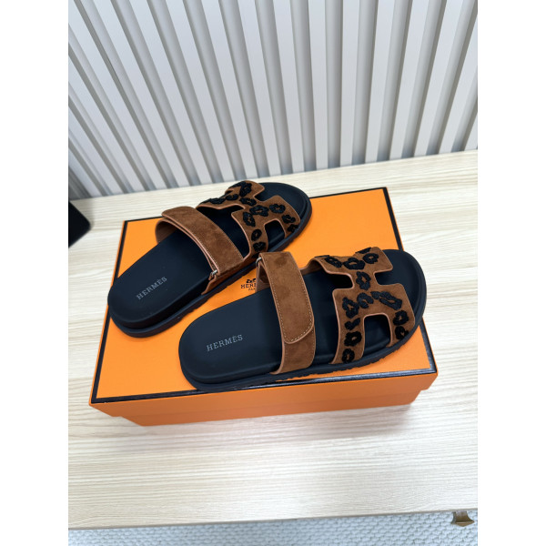 Hermes, Chypre, Men's Sandal, Brown