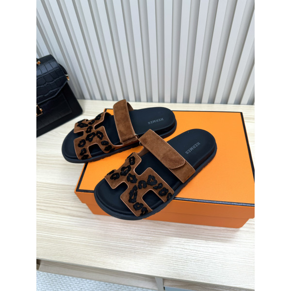 Hermes, Chypre, Men's Sandal, Brown