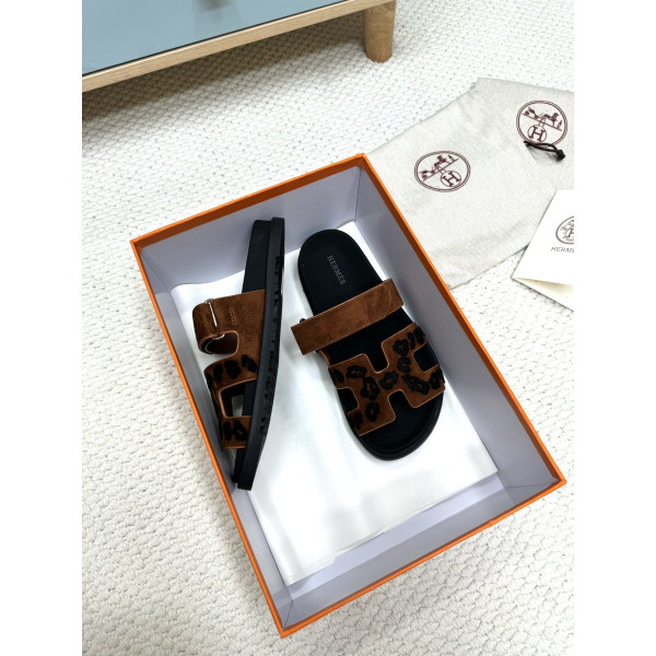 Hermes, Chypre, Men's Sandal, Brown