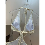 Celine, Women's Swimsuit, White