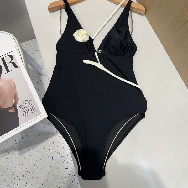 Chanel, Women's Swimsuit, Black