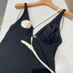 Chanel, Women's Swimsuit, Black
