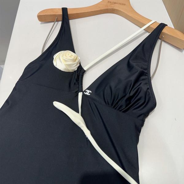 Chanel, Women's Swimsuit, Black
