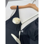 Chanel, Women's Swimsuit, Black