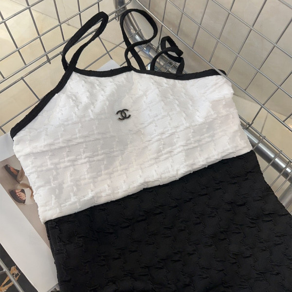 Chanel, Women's Swimsuit, Black