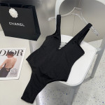 Chanel, Women's Swimsuit, Black