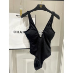 Chanel, Women's Swimsuit, Black