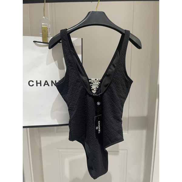 Chanel, Women's Swimsuit, Black