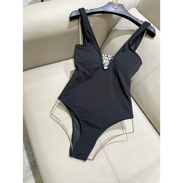 Chanel, Women's Swimsuit, Black