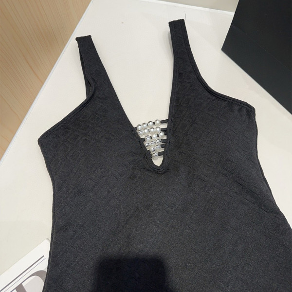 Chanel, Women's Swimsuit, Black