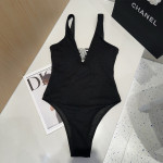 Chanel, Women's Swimsuit, Black
