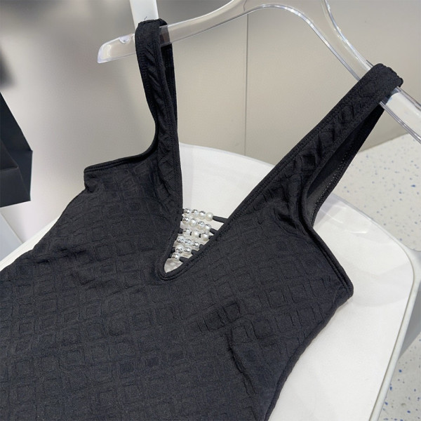 Chanel, Women's Swimsuit, Black