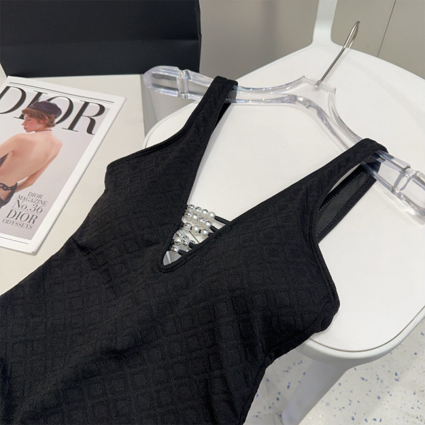 Chanel, Women's Swimsuit, Black