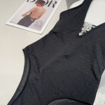 Chanel, Women's Swimsuit, Black