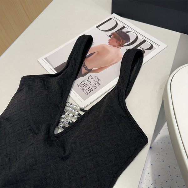 Chanel, Women's Swimsuit, Black