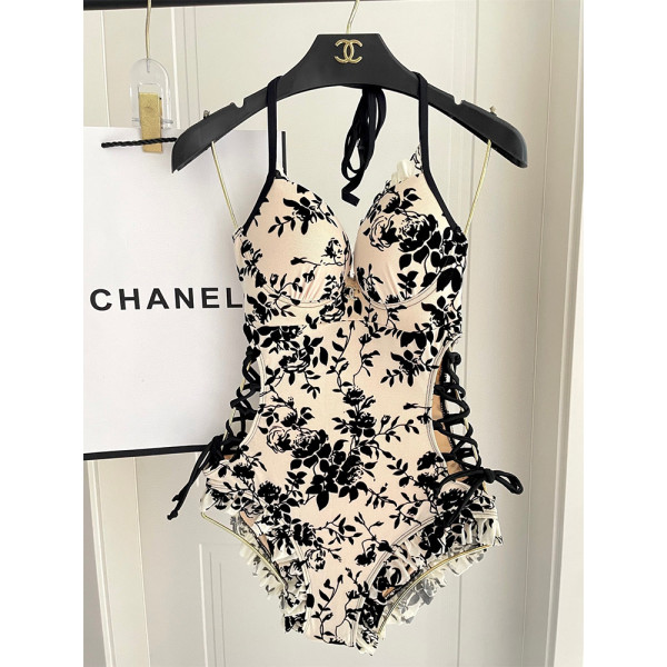 Chanel, Women's Swimsuit, Beige