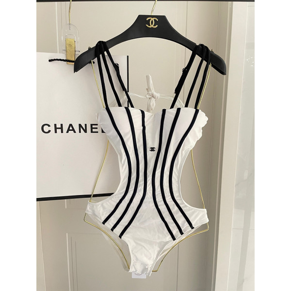 Chanel, Women's Swimsuit, White