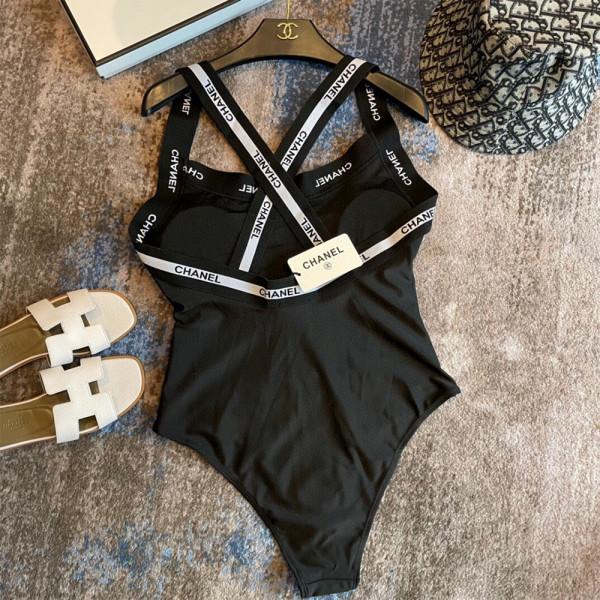 Chanel, Women's Swimsuit, Black