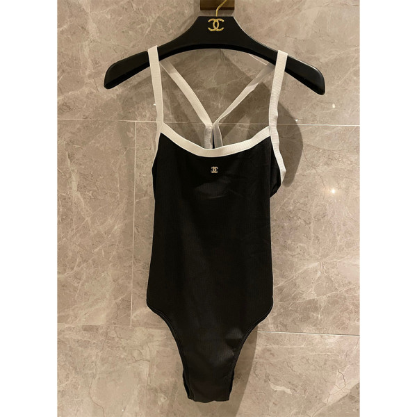 Chanel, Women's Swimsuit, Black