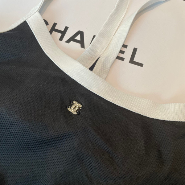 Chanel, Women's Swimsuit, Black