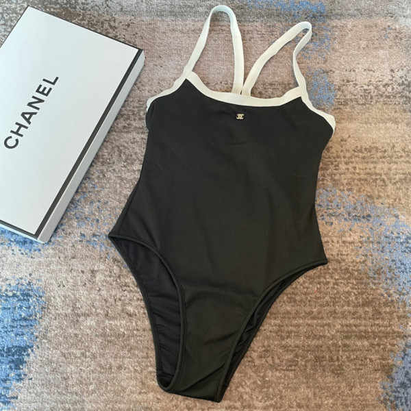 Chanel, Women's Swimsuit, Black
