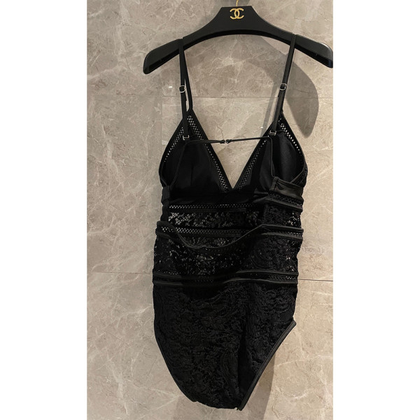Chanel, Women's Swimsuit, Black