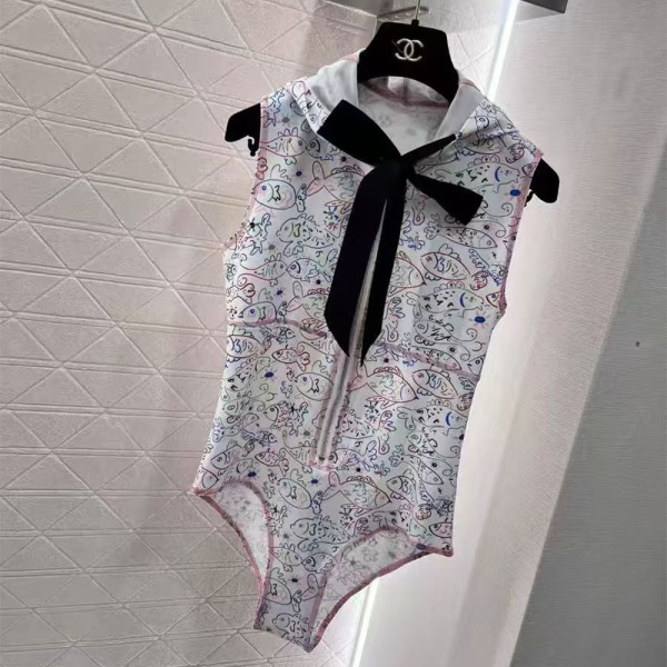Chanel, Women's Swimsuit, White