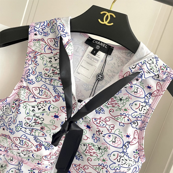 Chanel, Women's Swimsuit, White