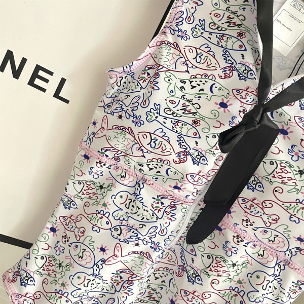 Chanel, Women's Swimsuit, White