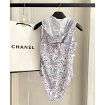 Chanel, Women's Swimsuit, White