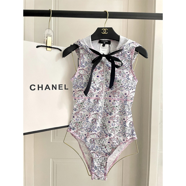 Chanel, Women's Swimsuit, White