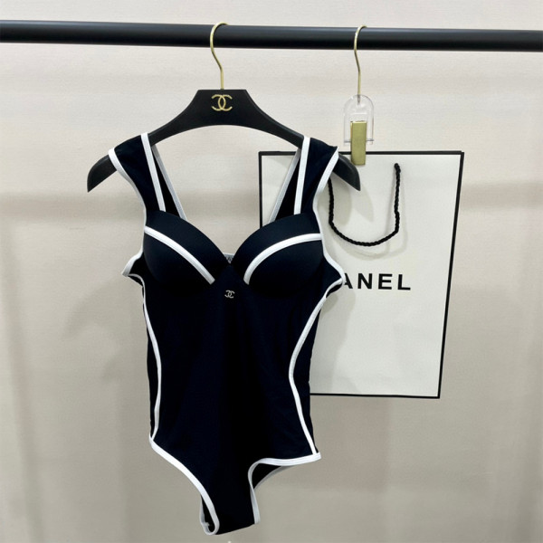 Chanel, Women's Swimsuit, Black