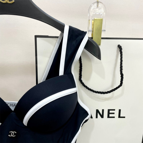 Chanel, Women's Swimsuit, Black
