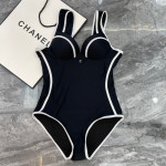 Chanel, Women's Swimsuit, Black