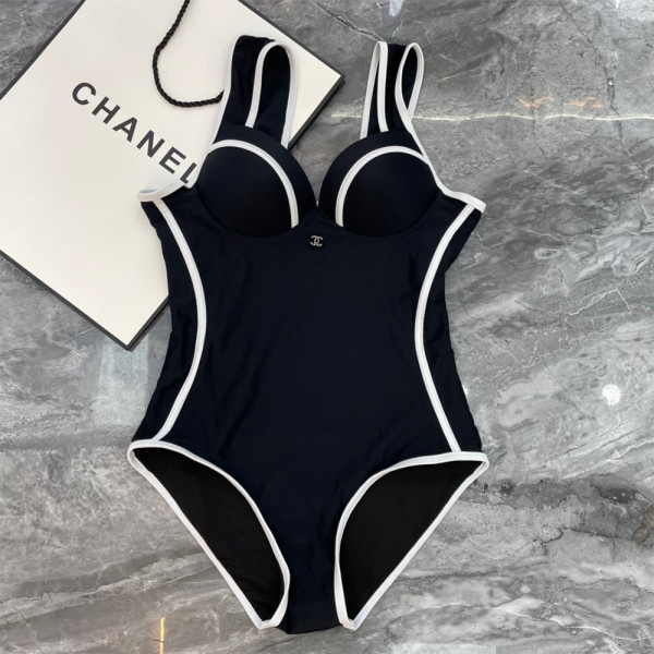 Chanel, Women's Swimsuit, Black