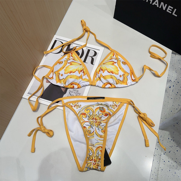 Dolce Gabbana, Women's Bikini, Yellow