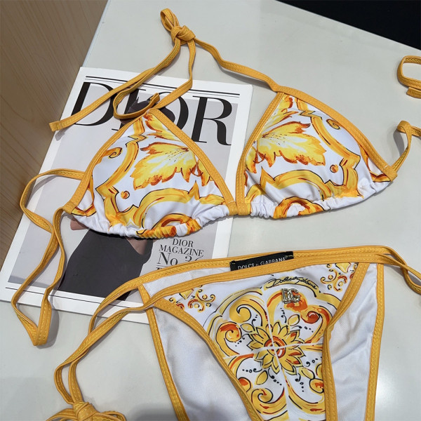 Dolce Gabbana, Women's Bikini, Yellow