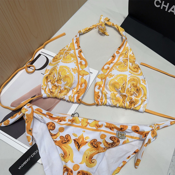 Dolce Gabbana, Women's Bikini, Yellow