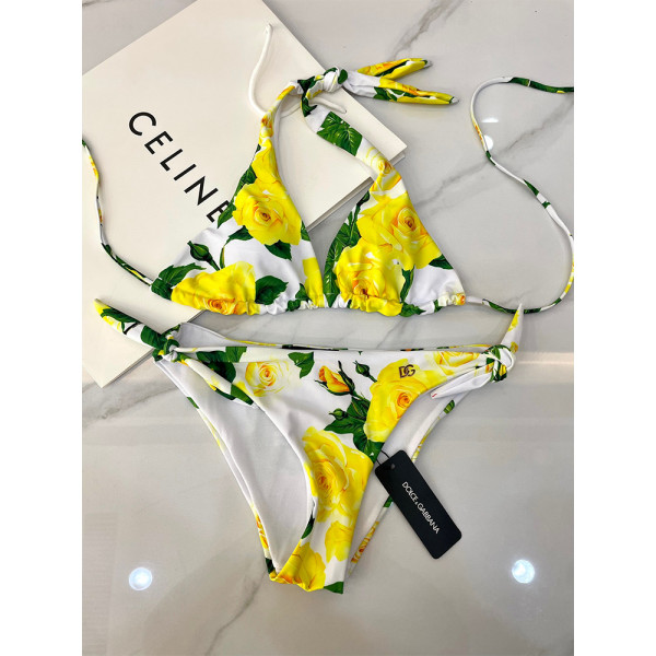 Dolce Gabbana, Women's Bikini, Yellow