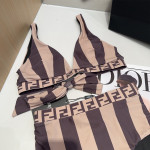 Fendi, Women's Swimsuit, Brown