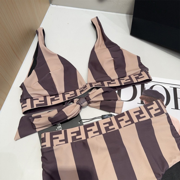 Fendi, Women's Swimsuit, Brown