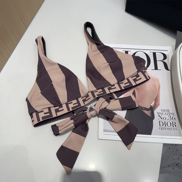 Fendi, Women's Swimsuit, Brown
