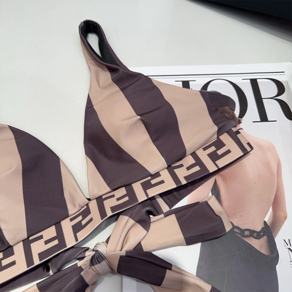 Fendi, Women's Swimsuit, Brown