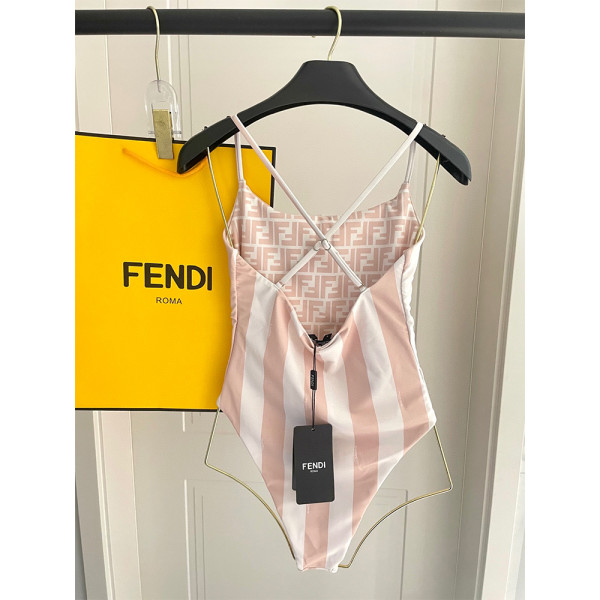 Fendi, Women's Swimsuit, Beige